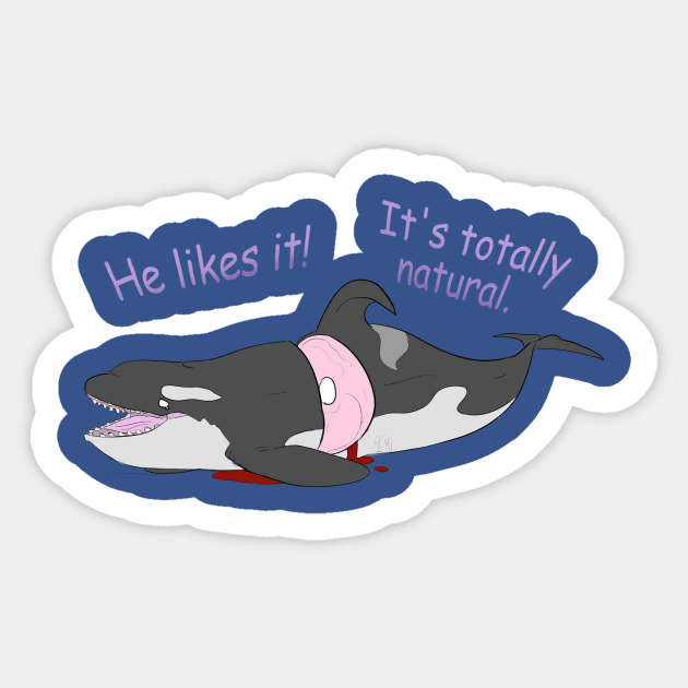 A Whale of a Lie Sticker by K0daVanV